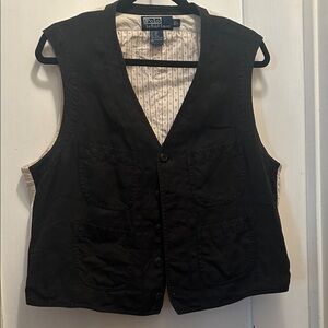 Polo Ralph Lauren Black and Cream Vest
